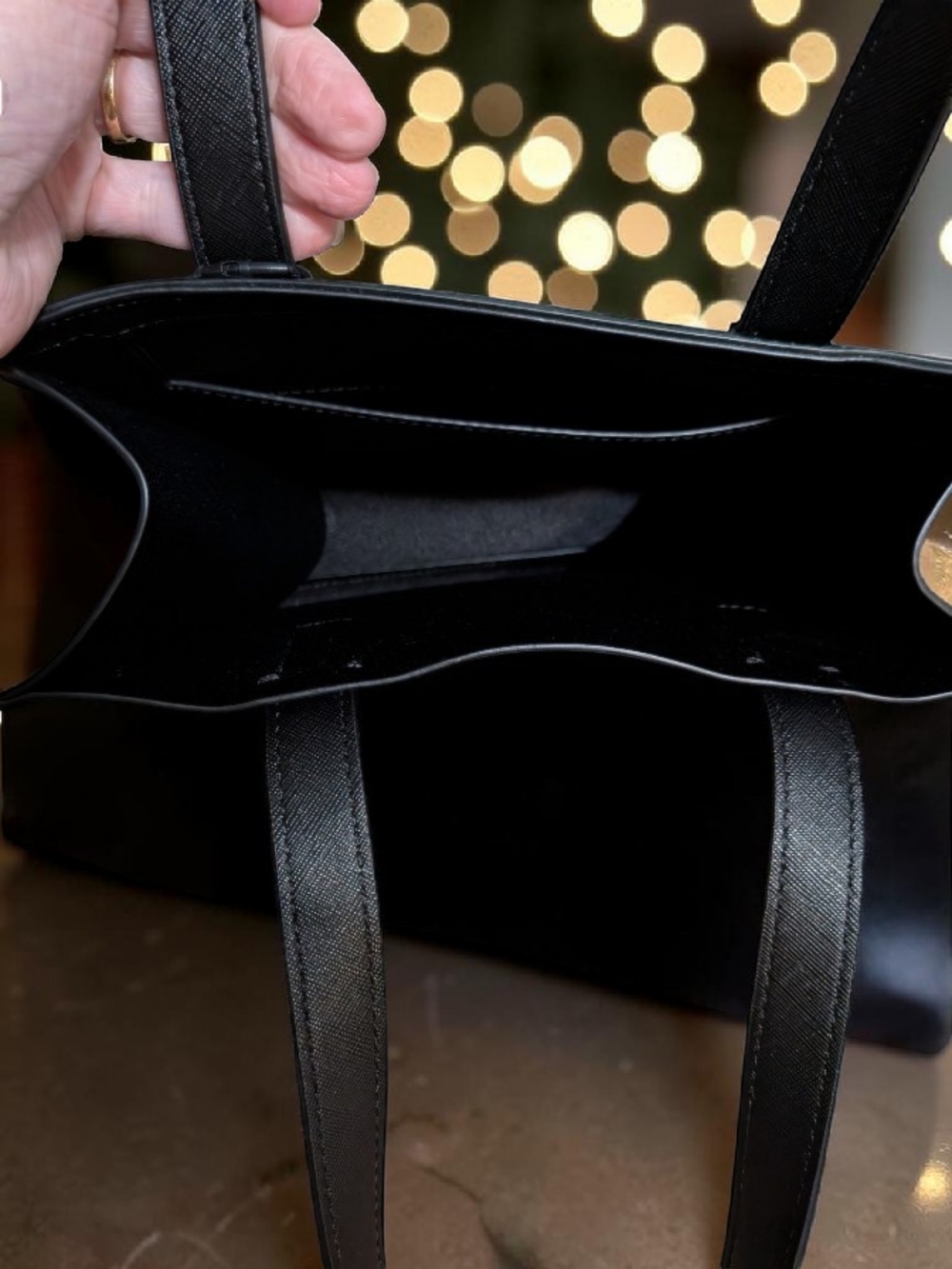 New! Ted Baker Black "The Icon" Leather Tote Bag (NWT) - Picture 9 of 10